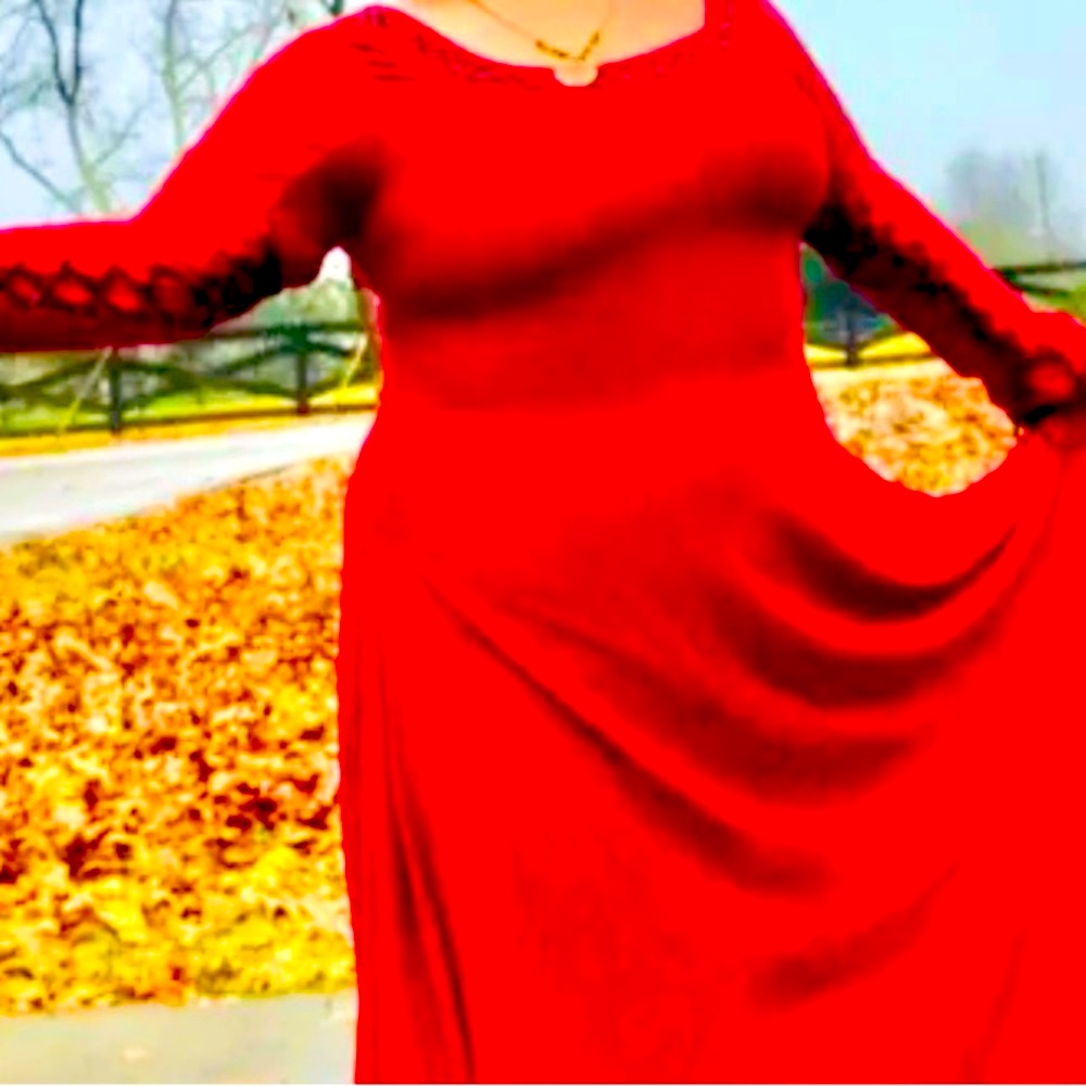 Beautiful Merida Holy In Poppy Red Rare For Dresses Right Now Ties On Arms, 2x